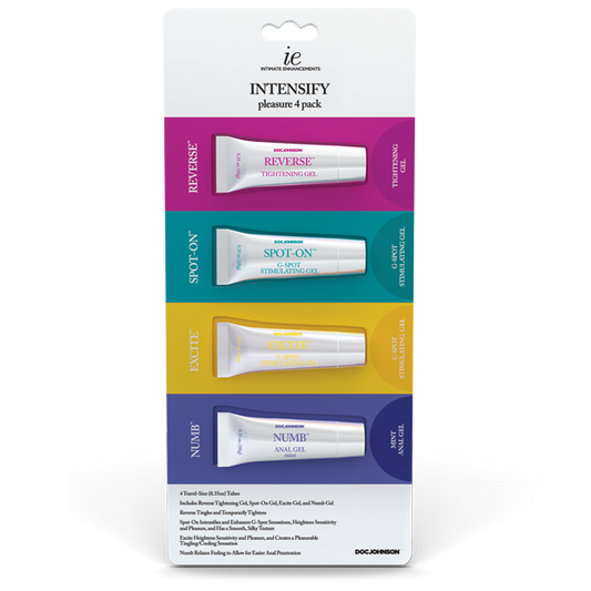 Doc Johnson Intimate Enhancements INTENSIFY Pleasure Gel Delay and Excite Sprays