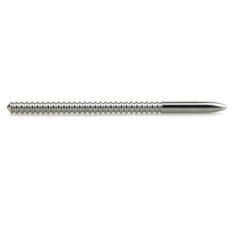 Double Spear Ribbed Urethral Sound Penis Plugs