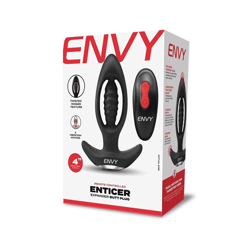 ENVY Enticer Expander Butt Plug with Remote Anal Vibrators