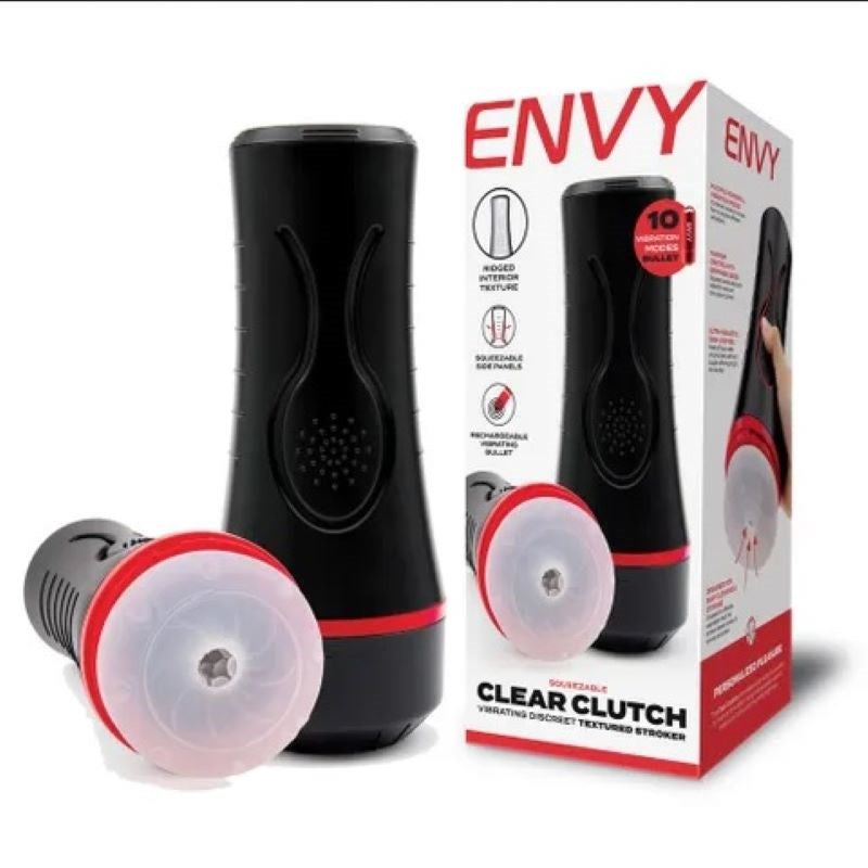 ENVY Squeezable Clear Clutch Stroker Masturbators and Strokers