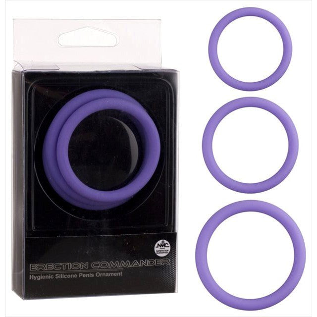 Erection Commander Silicone Cock Ring Set Cock Ring Sets