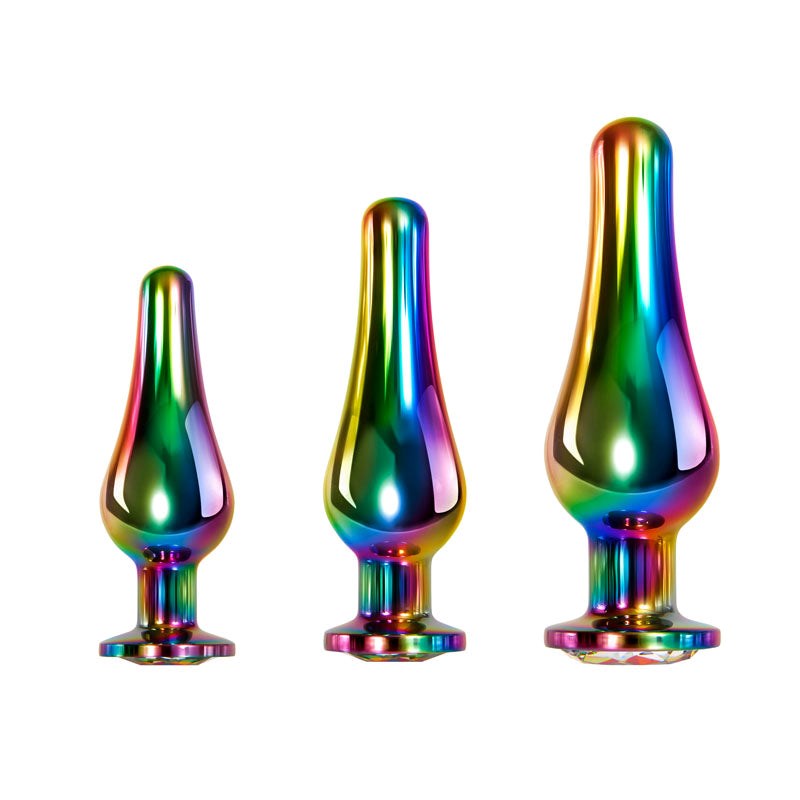 Evolved Rainbow Metal Plug Set Butt Plugs