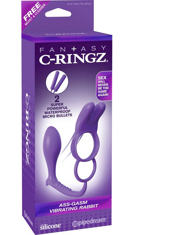 Fantasy C-Ringz Ass-Gasm Vibrating Rabbit Cock Rings