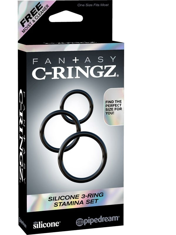 Fantasy C-Ringz Silicone 3-Ring Stamina Set Cock Rings