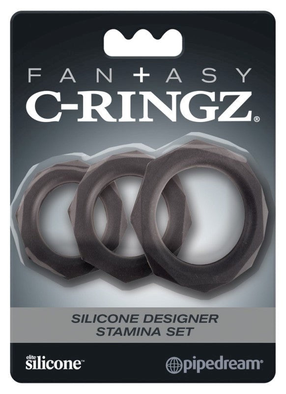 Fantasy C-Ringz Silicone Designer Stamina Set Cock Rings