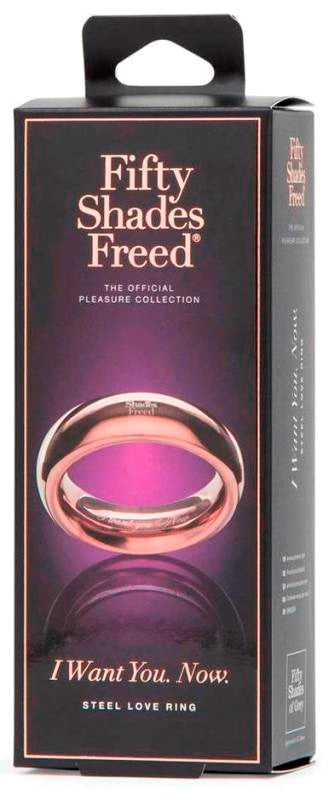 Fifty Shades Freed I Want You Now Steel Love Ring Steel Cock Rings