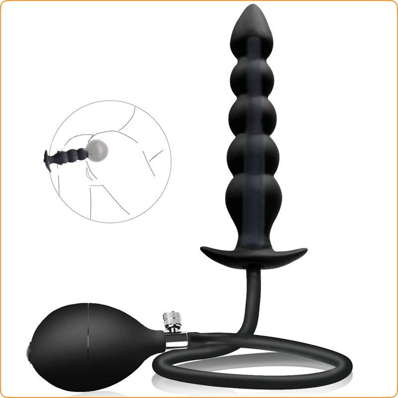 Five Ball Inflatable Dildo Anal Beads Butt Plugs