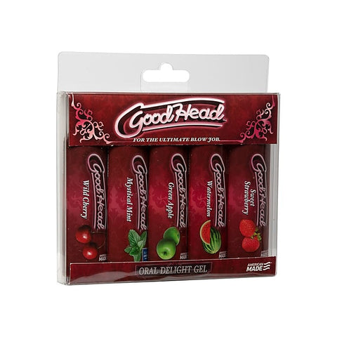 GoodHead 5 Pack Oral Delight Gel by Doc Johnson - Water Based Lubes