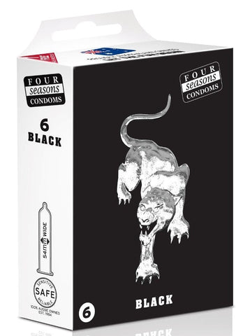 Four Seasons Black 6 pack - Condoms