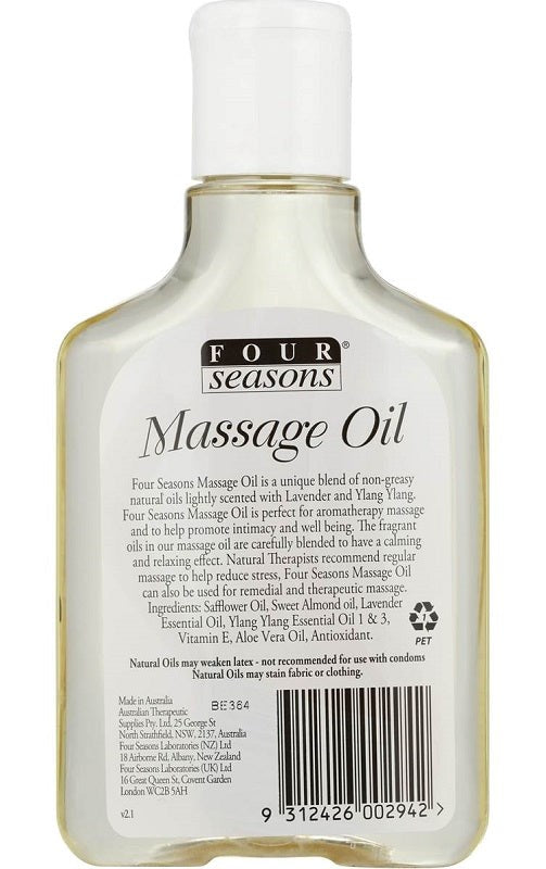 Four Seasons Massage Lavender and Yang Ylang Massage Oils and Lubricants