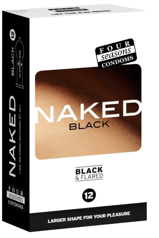 Four Seasons Naked Black and Flared 12 pack Condoms