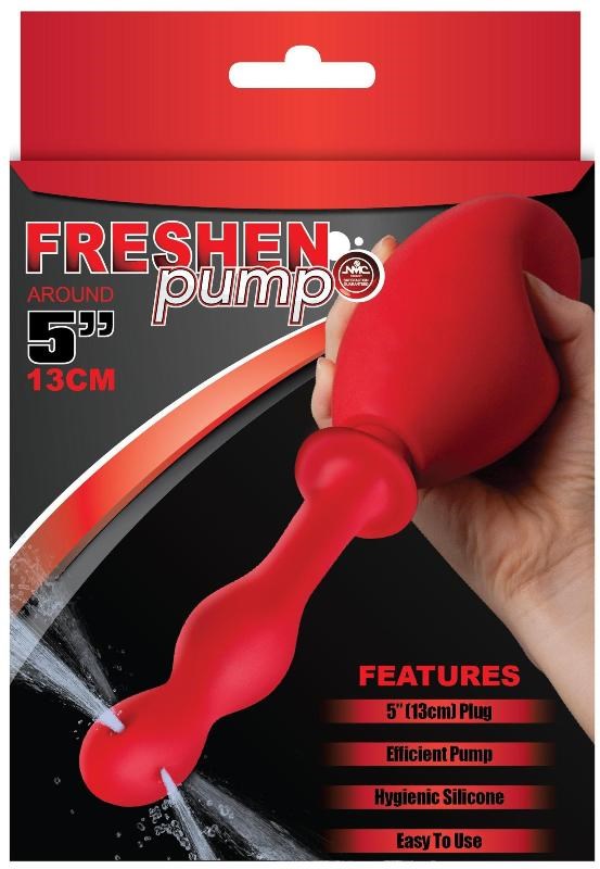 Freshen Douche 5" Silicone Red Anal Cleansing