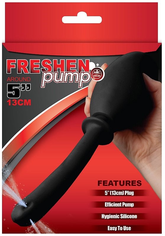 Freshen Pump Black 13cm Douche Anal Cleansing