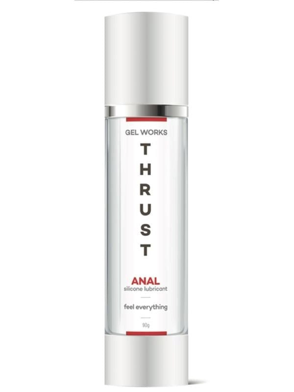 Gel Works Thrust Anal Silicone Lubricant 90G Airless Pump Top Silicone Based Lubes