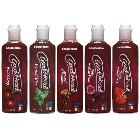 Doc Johnson Good Head Oral Delight Adult Lubricant 5 Pack - Delay and Excite Sprays