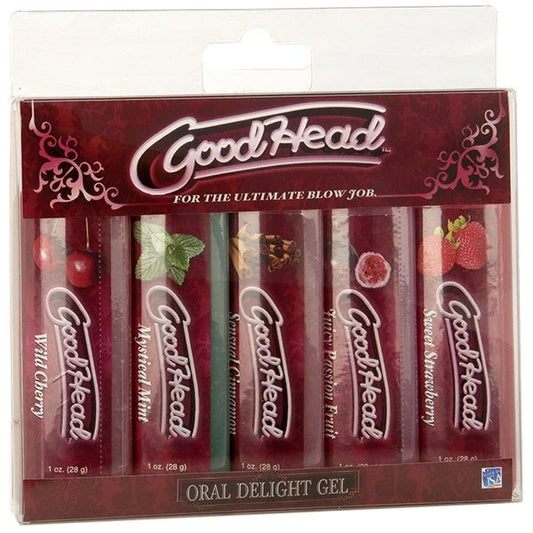 Doc Johnson Good Head Oral Delight Adult Lubricant 5 Pack - Delay and Excite Sprays