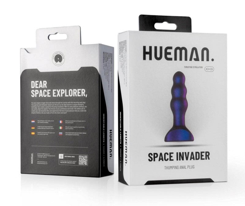 Hueman Space Invader Thumping Anal Plug Butt Plugs