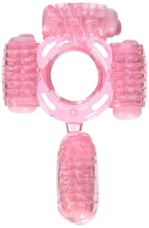 Humm Dinger Super Quad Ring Pink Cock Rings