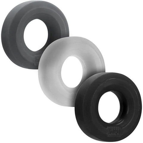 Hunkyjunk HUJ3 C-Ring 3 Pack Multi Colour - Cock Rings