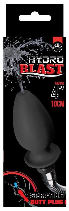 Hydro Blast 4 Inch Silicone Anal Cleansing Douche Black Anal Cleansing