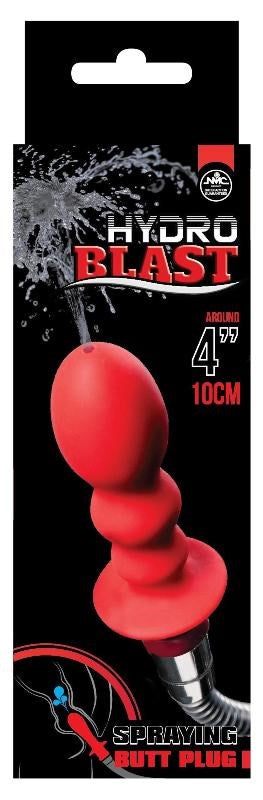 Hydro Blast 4" Silicone Douche Red Anal Cleansing