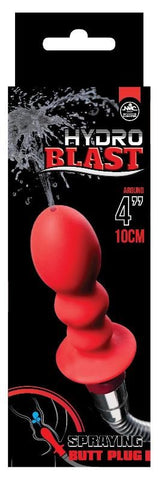 Hydro Blast 4" Silicone Douche Red - Anal Cleansing