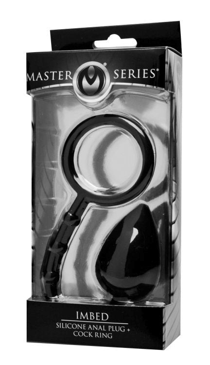 Imbed L Silicone Anal Plug and Cock Ring - Cock Rings