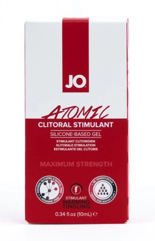 JO Clitoral Gel - Atomic 0.34 Oz / 10 ml Silicone Based Lubes