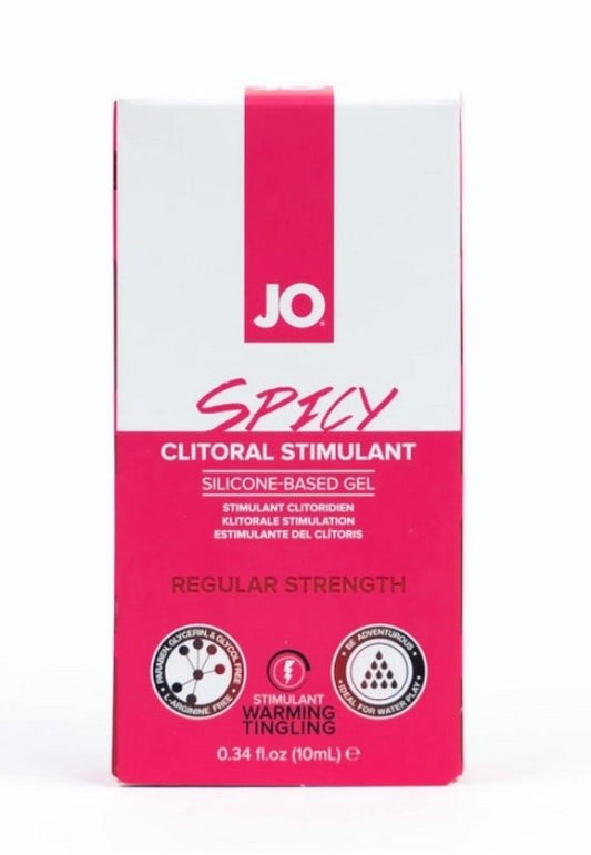 JO Spicy Clitoral Gel Warming 0.34 Oz / 10 ml - Silicone Based Lubes