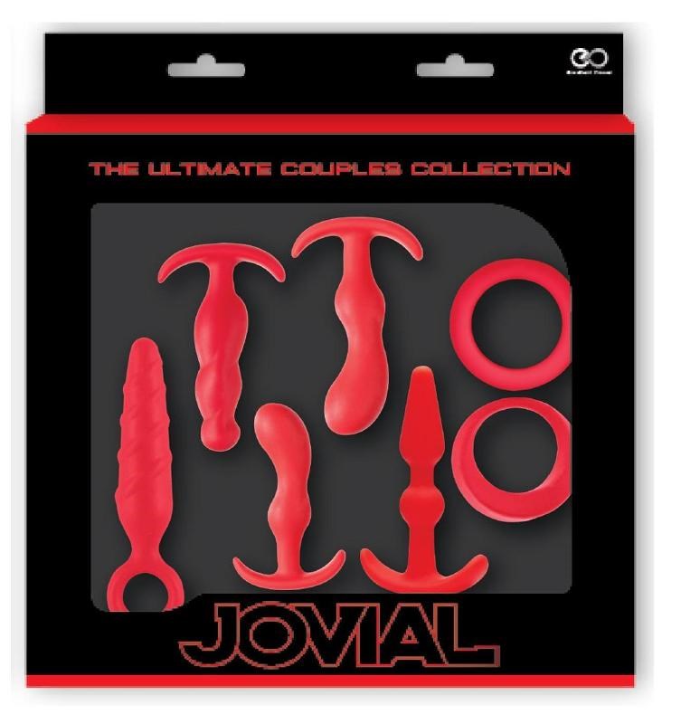 Jovial 7 Piece Anal Kit Red Butt Plugs