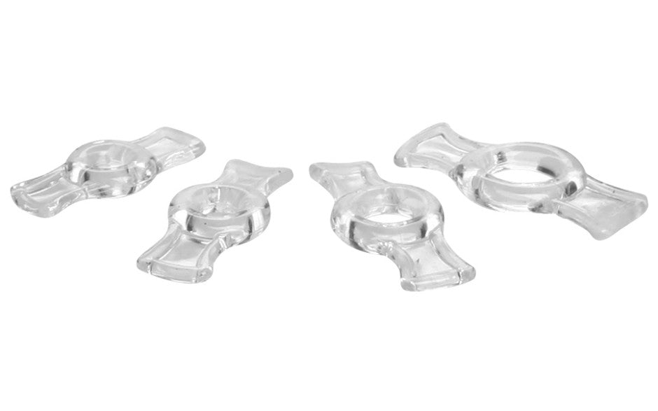 Size Matters Endurance 4 Piece Penis Ring Set Clear Cock Ring Sets