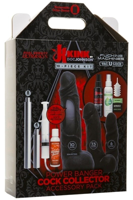 Kink Power Banger Cock Collector Accessory Pack 10 piece Kit Love Dolls