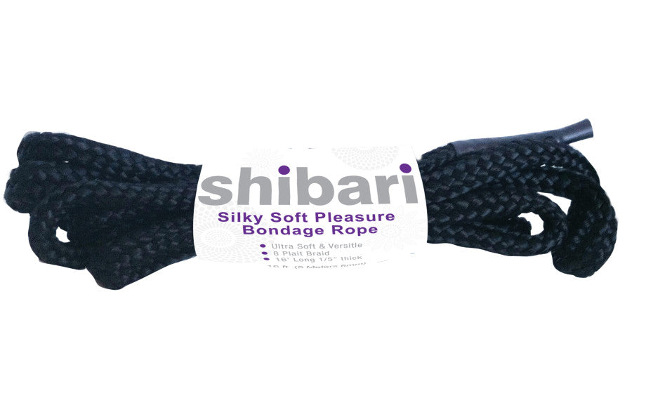 Shibari Silky Soft Bondage Rope 5m Black Cuffs And Restraints