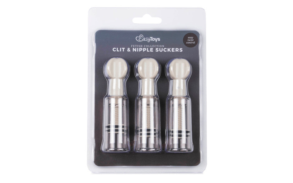 Fetish Collection Nipple and Clit Suckers 3 Piece Nipple and Clit Clamps