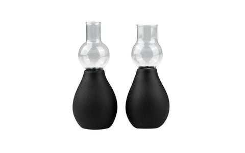 Fetish Collection Nipple Sucker Black 2 Piece - Nipple and Clit Clamps