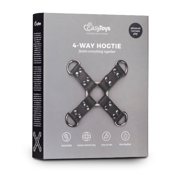 Easy Toys Fetish Collection BDSM Play Hogtie Black Cuffs And Restraints