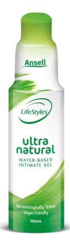 Lifestyles Ultra Natural Water-Based Intimate Gel 100ml Lubricants and Lotions