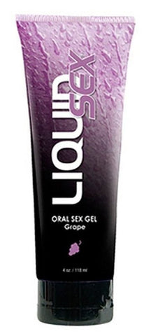 Liquid Sex Oral Sex Gel Grape 4 oz - Delay and Excite Sprays
