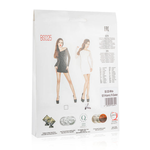 Passion Lingerie Womens Mini Dress With Mesh Sleeves and Sides One Size - Skirts And Club Wear