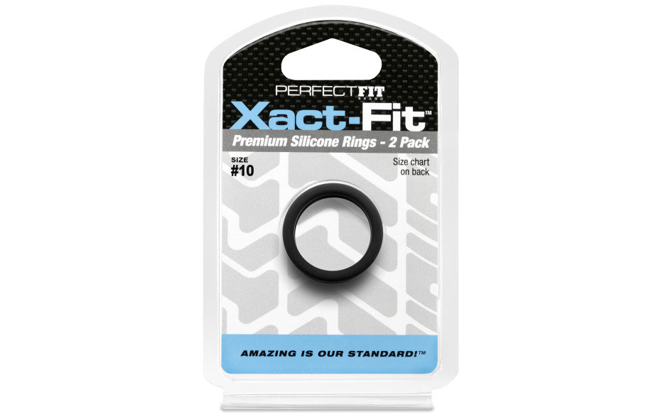 Perfect Fit Xact Fit #10 Stretchy Cock Rings 2 Pack 1 Inch Cock Ring Sets