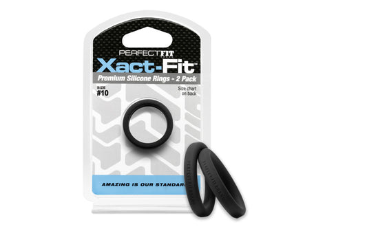 Perfect Fit Xact Fit #10 Stretchy Cock Rings 2 Pack 1 Inch Cock Ring Sets