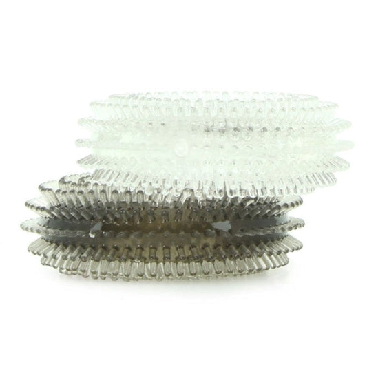 Mack Tuff Ribbed Cock Rings Clear and Smoke - Cock Rings