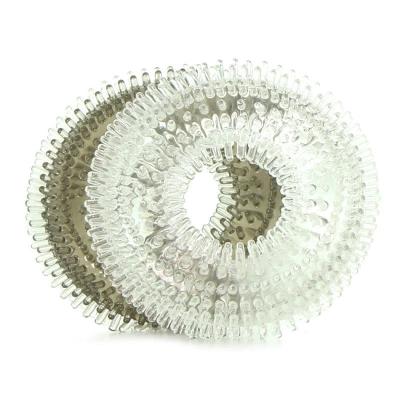 Mack Tuff Ribbed Cock Rings Clear and Smoke Cock Rings