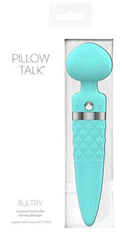 Pillow Talk Sultry Dual Ended Warming Body Wand Massager - Body Wands