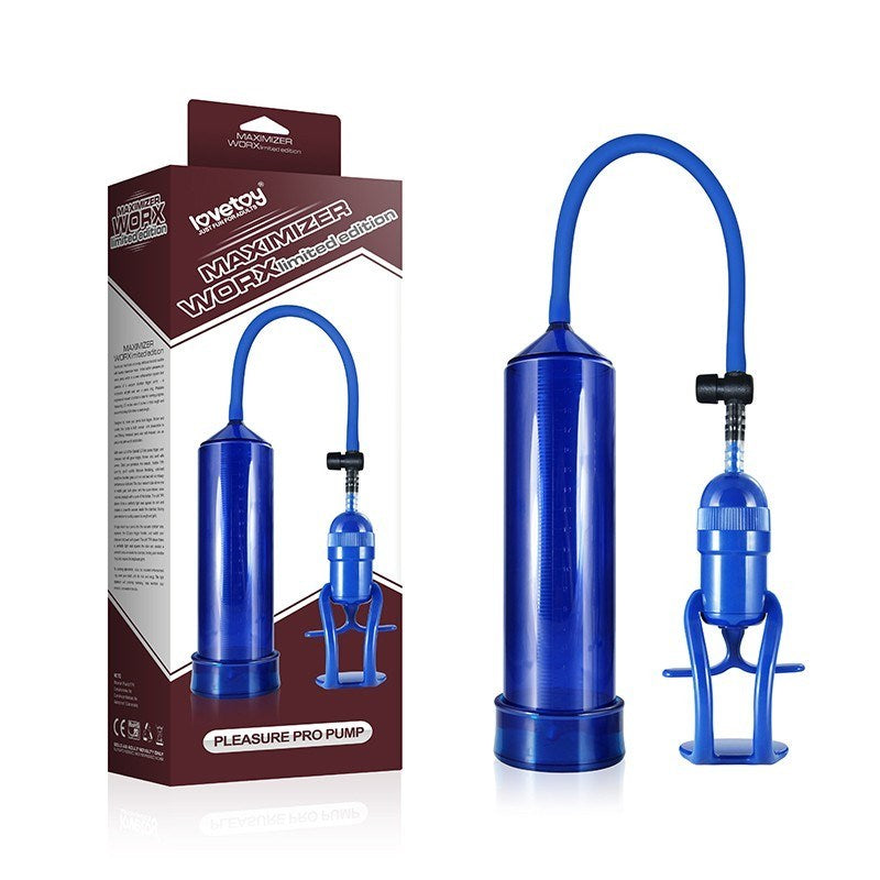 Maximizer Worx Limited Edition Pleasure Pro Pump Blue Pumps, Extenders and Sleeves