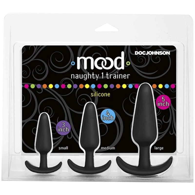 Mood Naughty 1 Trainer Set Black Butt Plugs