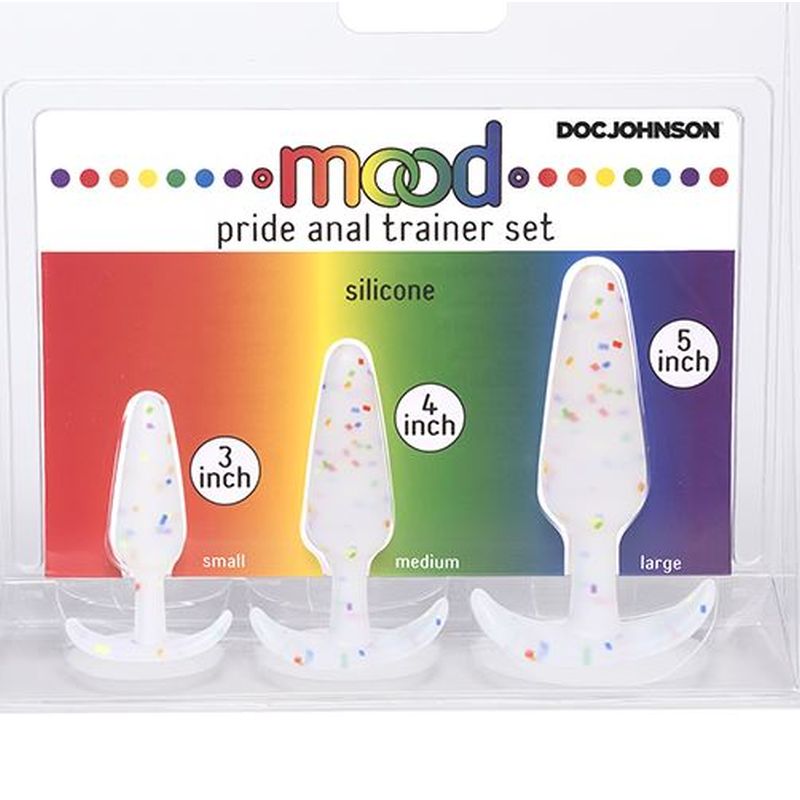 Doc Johnson Pride Anal Trainer Set Butt Plugs