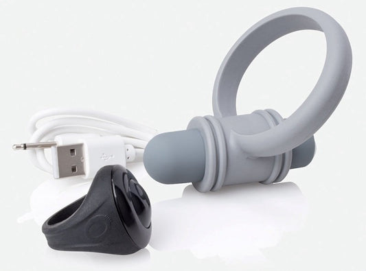 My Secret Screaming O Rechargeable Vibrating Ring Set Grey - Cock Rings