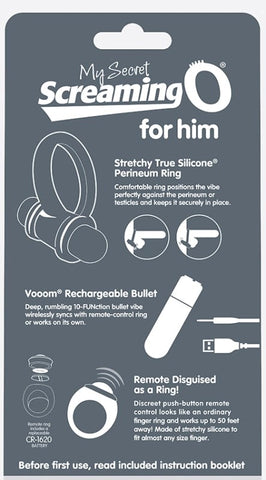 My Secret Screaming O Rechargeable Vibrating Ring Set Grey - Cock Rings