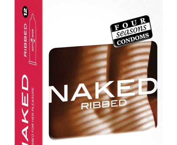 Naked Ribbed Condoms 12 pack Condoms